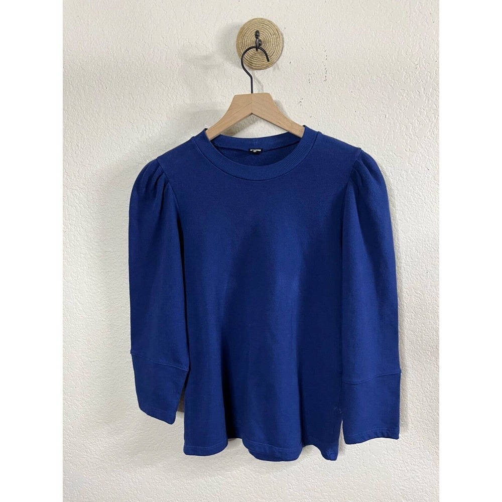 Monrow Womens Navy Blue Sweatshirt Size XS